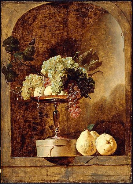 Grapes, Peaches and Quinces in a Niche